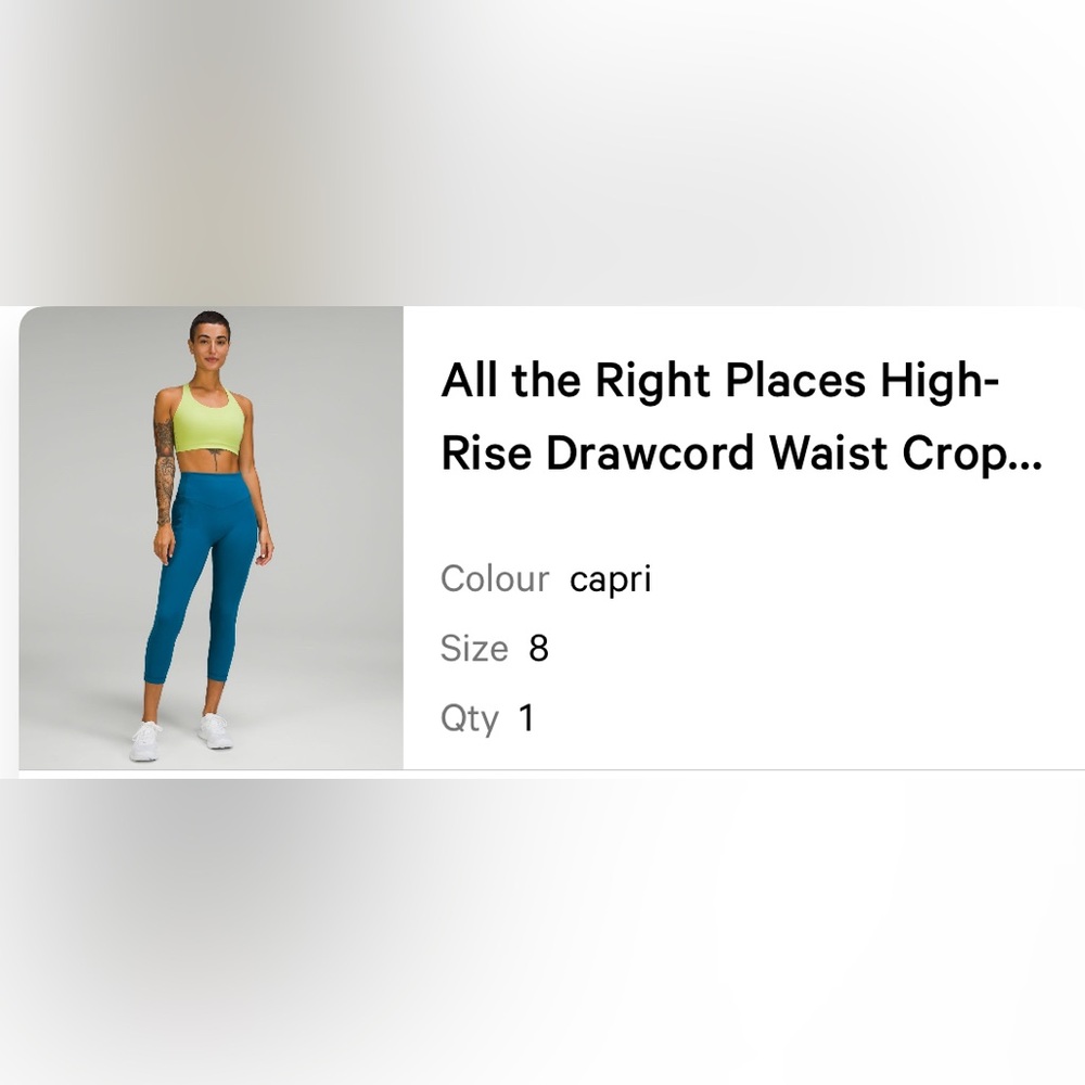 Lululemon “All the right places” legging 25”
